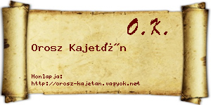 Orosz Kajetán névjegykártya