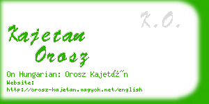 kajetan orosz business card